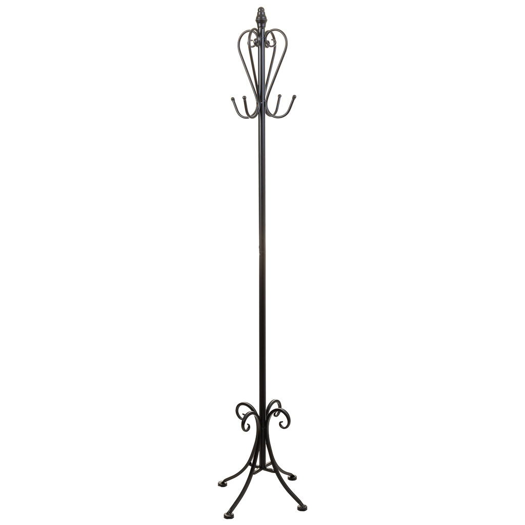 Wonderlust Deco - Perchero con paragüero de forja blanco 26x26x178h cm Negro 23x23x150h cm