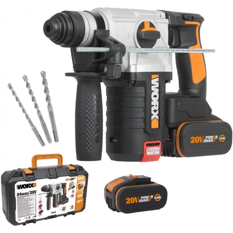 MARTILLO PERFORADOR WORX WX380 (2BAT 4AH+CARGADOR)
