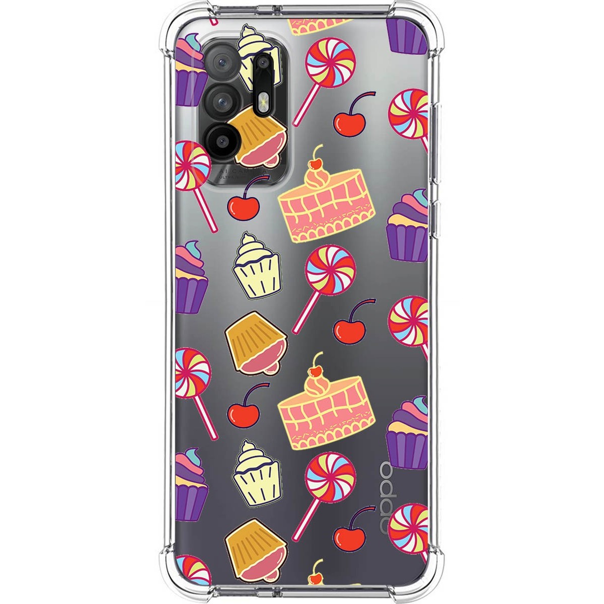 Tumundosmartphone Funda Silicona Antigolpes para Oppo A94 5G diseño Dulces 01 Dibujos