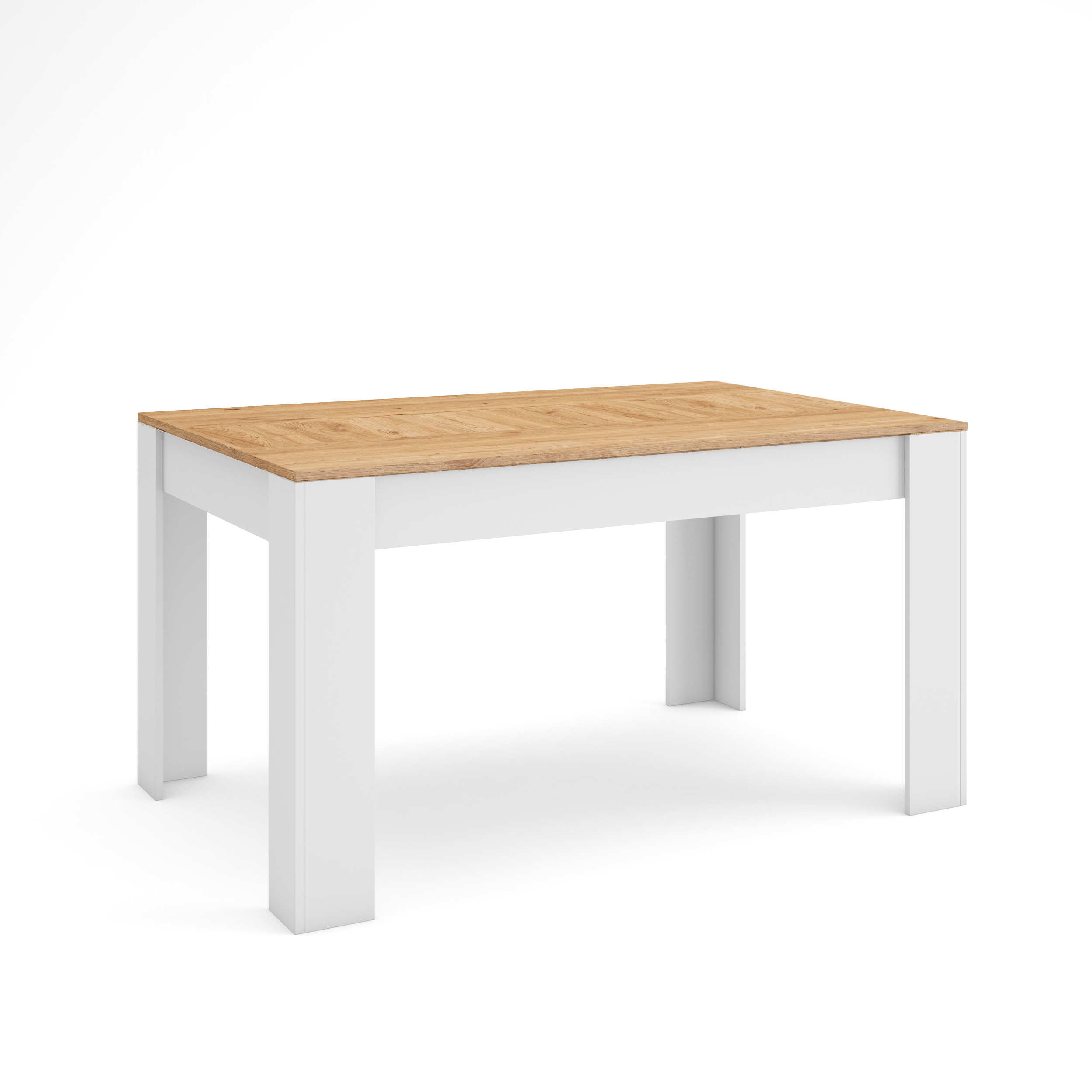 Skraut Home, Mesa Comedor, Mesa Fija Cocina y Salón, 140x90x76cm, Para 6 comensales, Muebles Comedor, Estilo Moderno