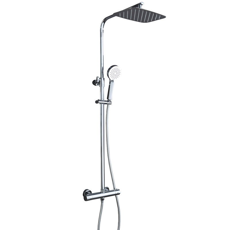 Imex Praga BTP012 columna de ducha con grifo termostático de latón cromado