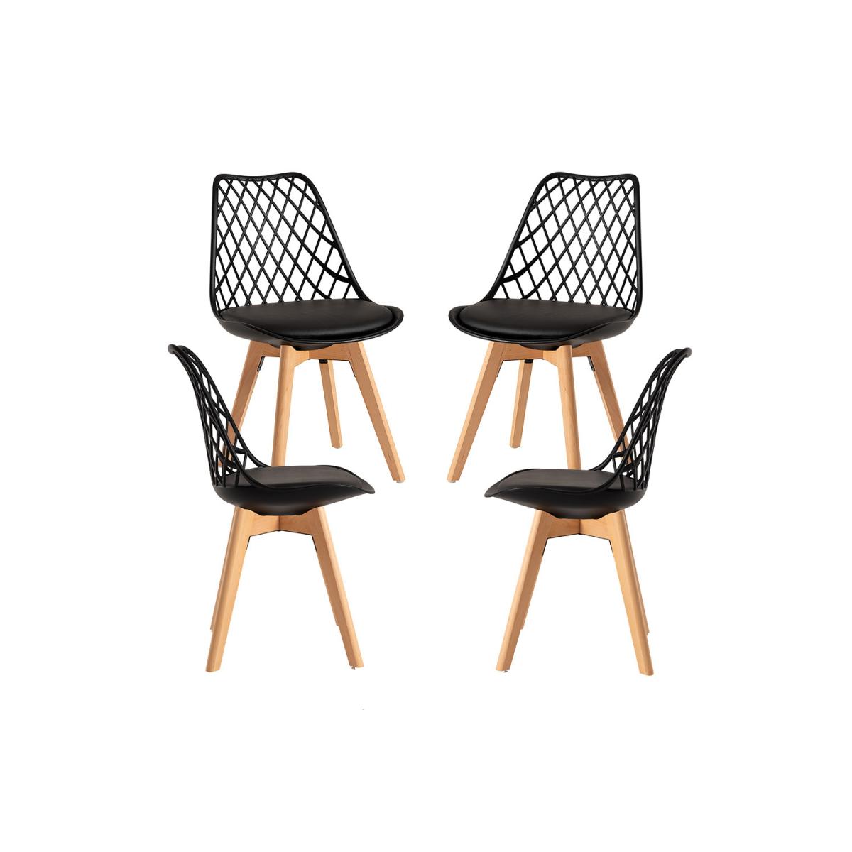 Regalos Miguel - Packs Sillas Comedor - Pack 4 Sillas Mima - Negro