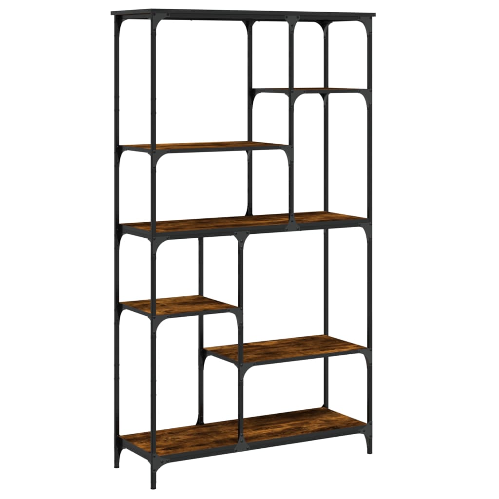Vidaxl Estantería Madera de Ingeniería y Acero 99x35,5x176 Cm Negro