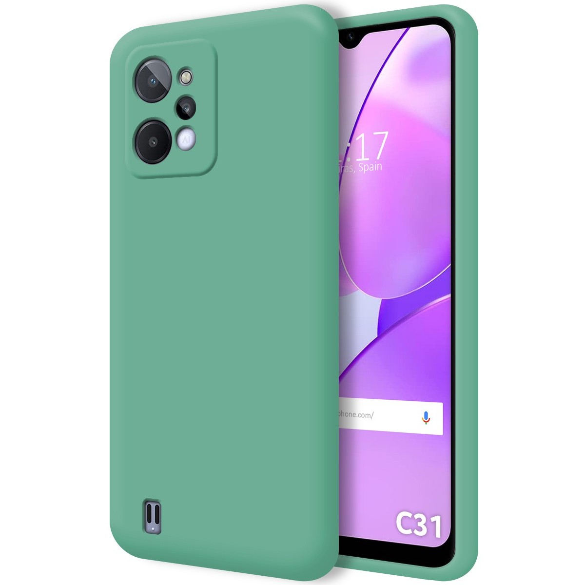 Funda Silicona Líquida Ultra Suave para Realme C31 color Verde