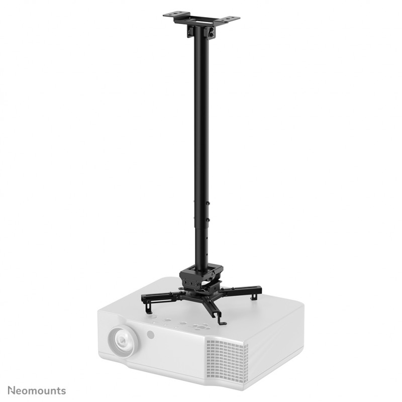 Neomounts - CL25-550BL1 Soporte de techo para proyector - alt. 74,5-114,5 cm - fácil montaje - movimiento completo CL25-550BL1