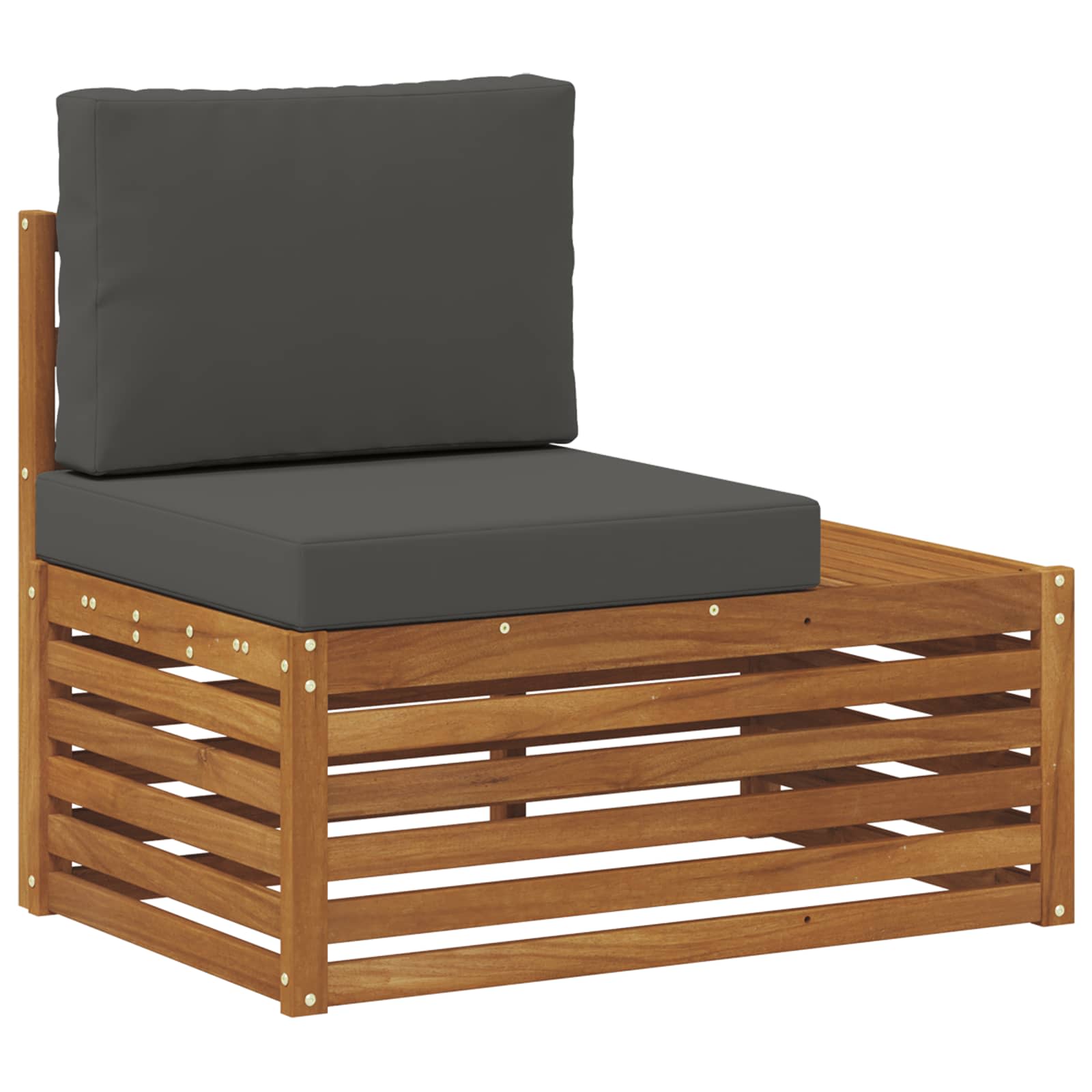 vidaXL Sofá modular de exterior con cojín Natural 91 x 63 x 73 cm