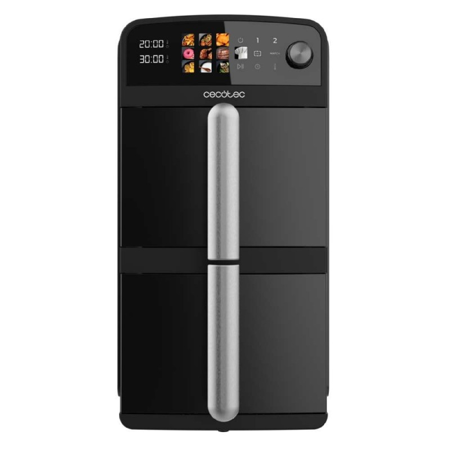 Cecotec Freidora de Aire de 10L con Cubetas Superpuestas Cecofry DuoLevel 10000. 2400W, Cubetas de 5L, Control Táctil
