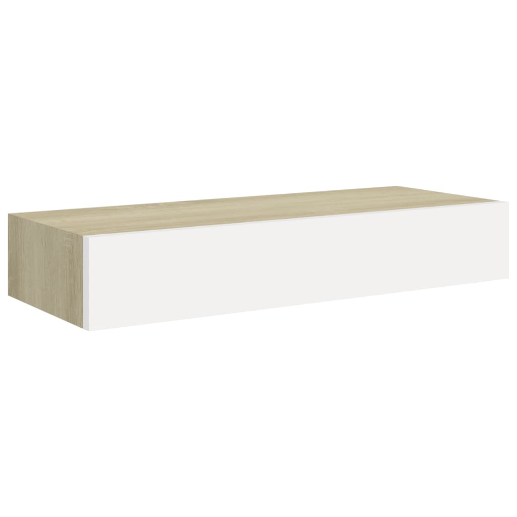 Vidaxl Estante de Pared con Cajón MDF 60x23,5x10 Cm Blanca