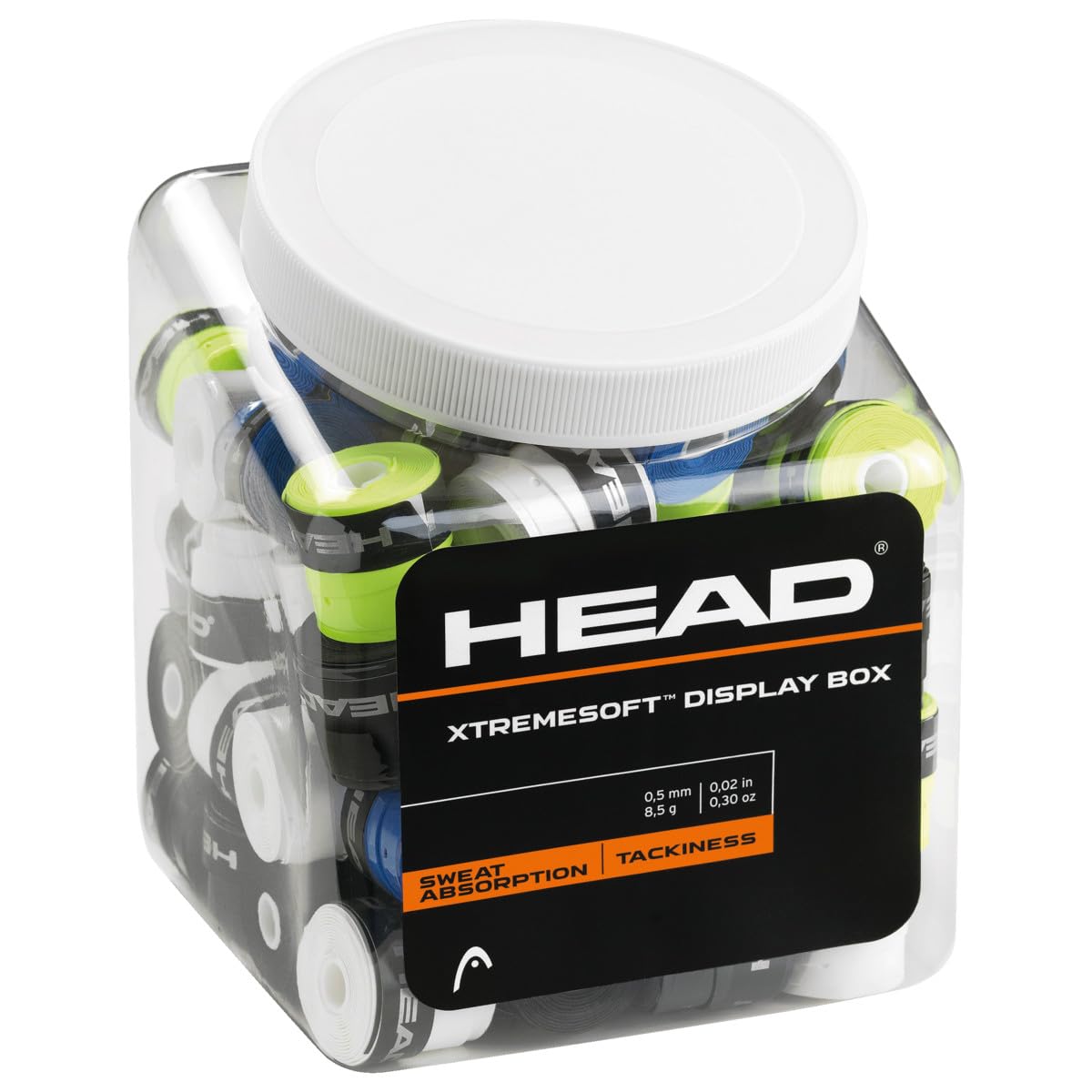 Head Xtremesoft Display Box Overgrip, Bianco / Nero / Blu, Taglia Unica
