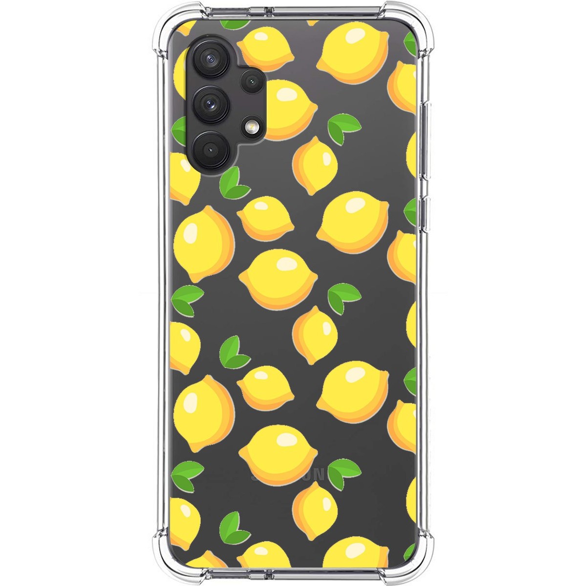 Tumundosmartphone Funda Silicona Antigolpes para Samsung Galaxy A32 4G diseño Limones Dibujos