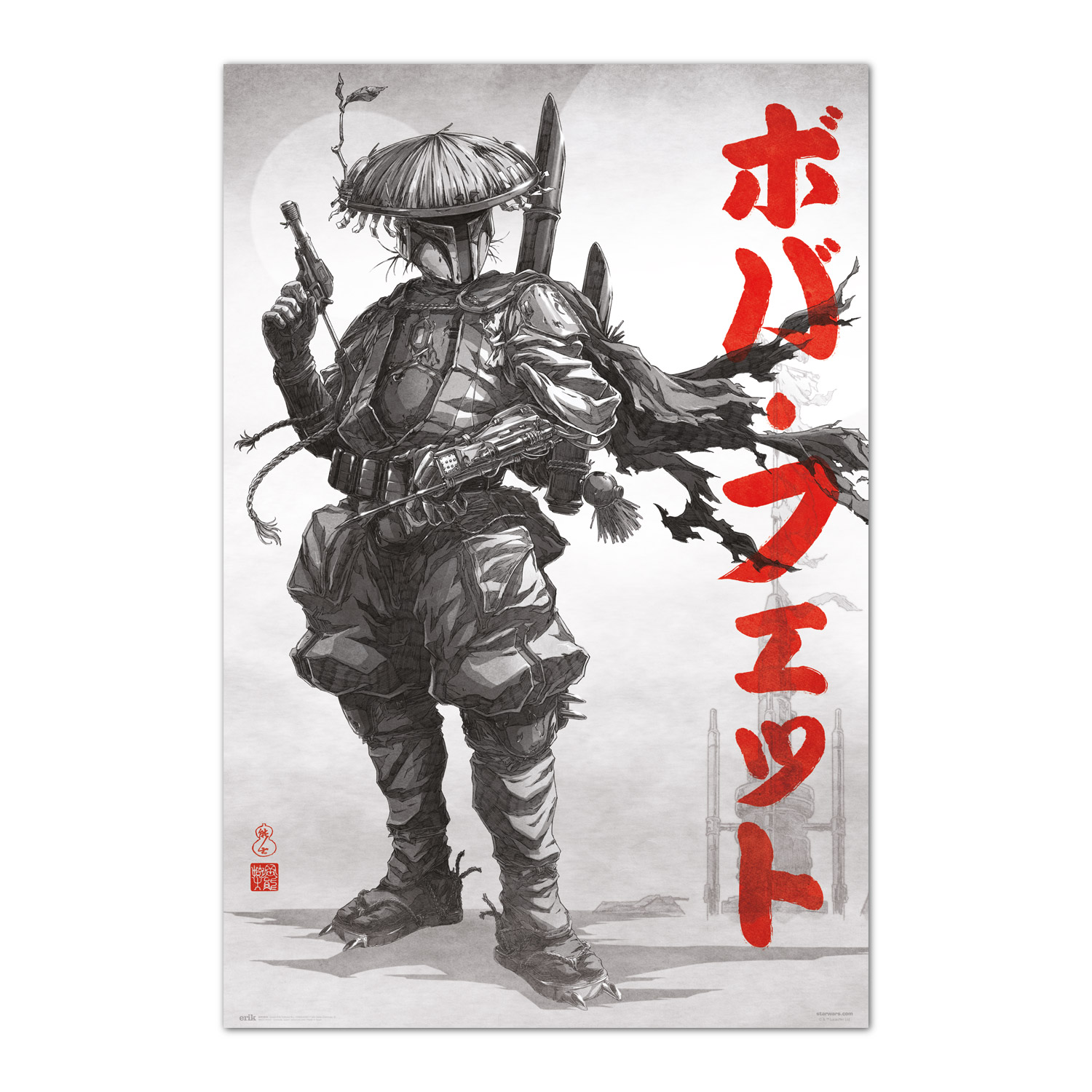 Bticino Póster Star Wars Visions Boba Fett - Alta Calidad