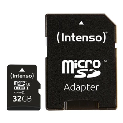 Intenso - Tarjeta de memoria microSDHC UHS-I 32 GB modelo 3423480 Clase 10 con velocidad de lectura hasta 45 MB/s para teléfonos, cámaras y tablets