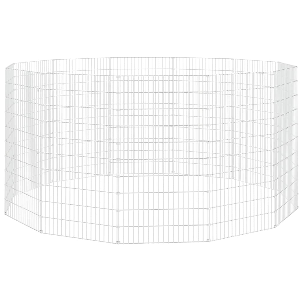 vidaXL Recinto Animales Corral 12 Paneles Jaula para Conejos Hierro Galvanizado Dimensiones 54 x 60 cm, 54 x 80 cm, 54 x 100 cm