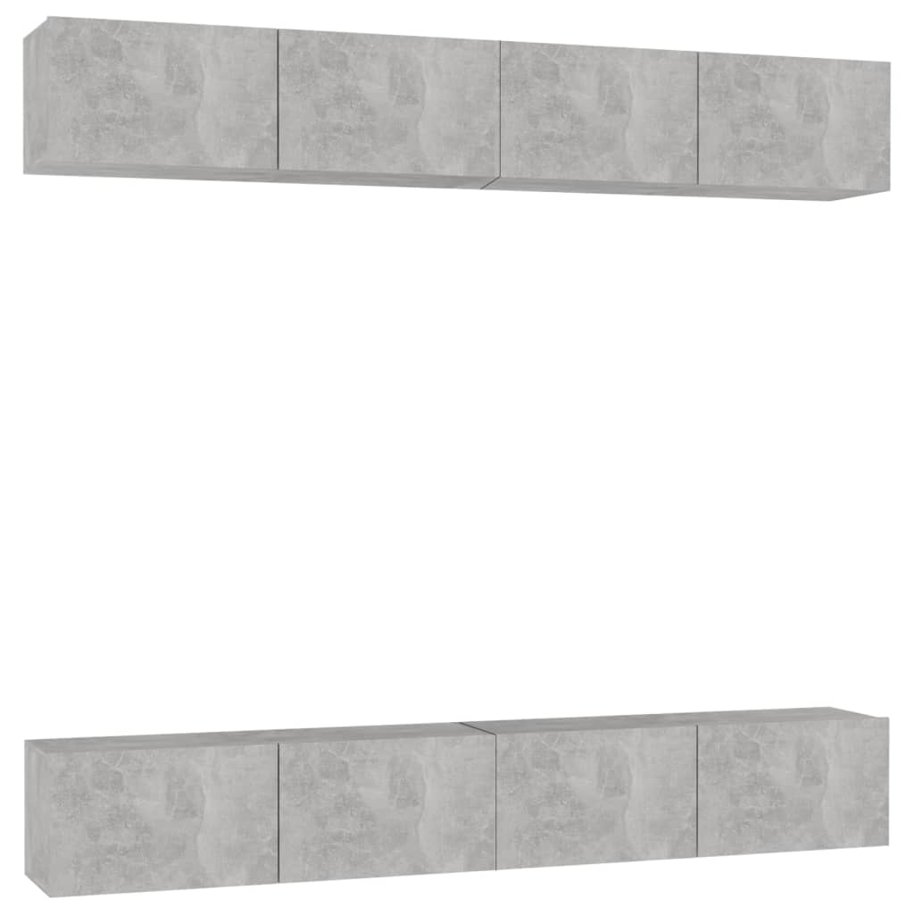 vidaXL Muebles de salón 4 piezas 100x30x30 cm, Mueble de Salon, Mueble TV, Mueble TV salon, Mesa de TV, Mueble tele