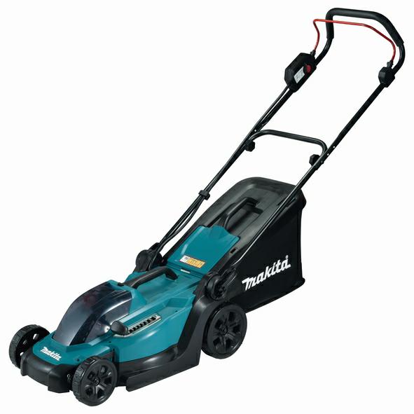 Cortacésped Manual a Batería Makita DLM330ST 18V 550W para áreas de hasta 270 m² con ajuste de altura y diseño compacto