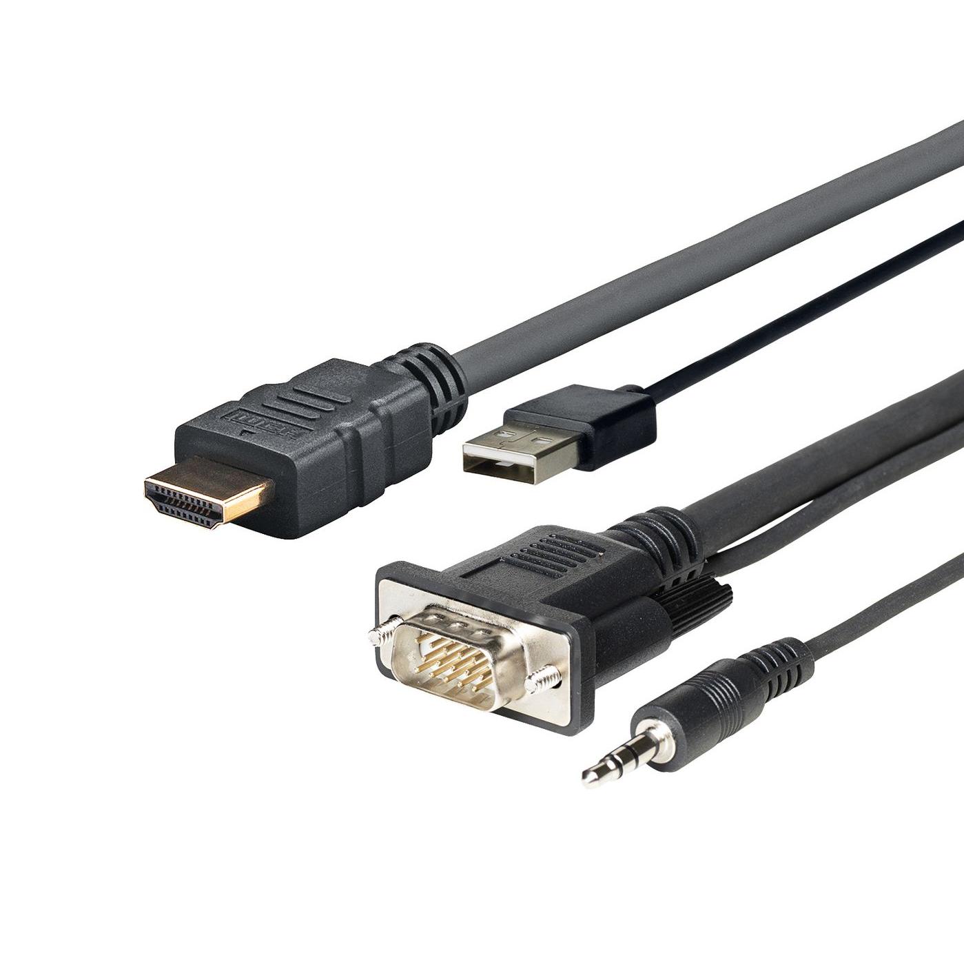 Cable HDMI Vivolink PRO con Adaptador USB, VGA y Audio para Televisión - Alta Calidad y Multifuncional