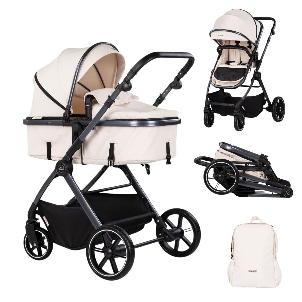 Carrito de Bebé Dúo Convertible PEARL Chipolino 2 en 1 con Capazo y Silla de Paseo hasta 22 kg