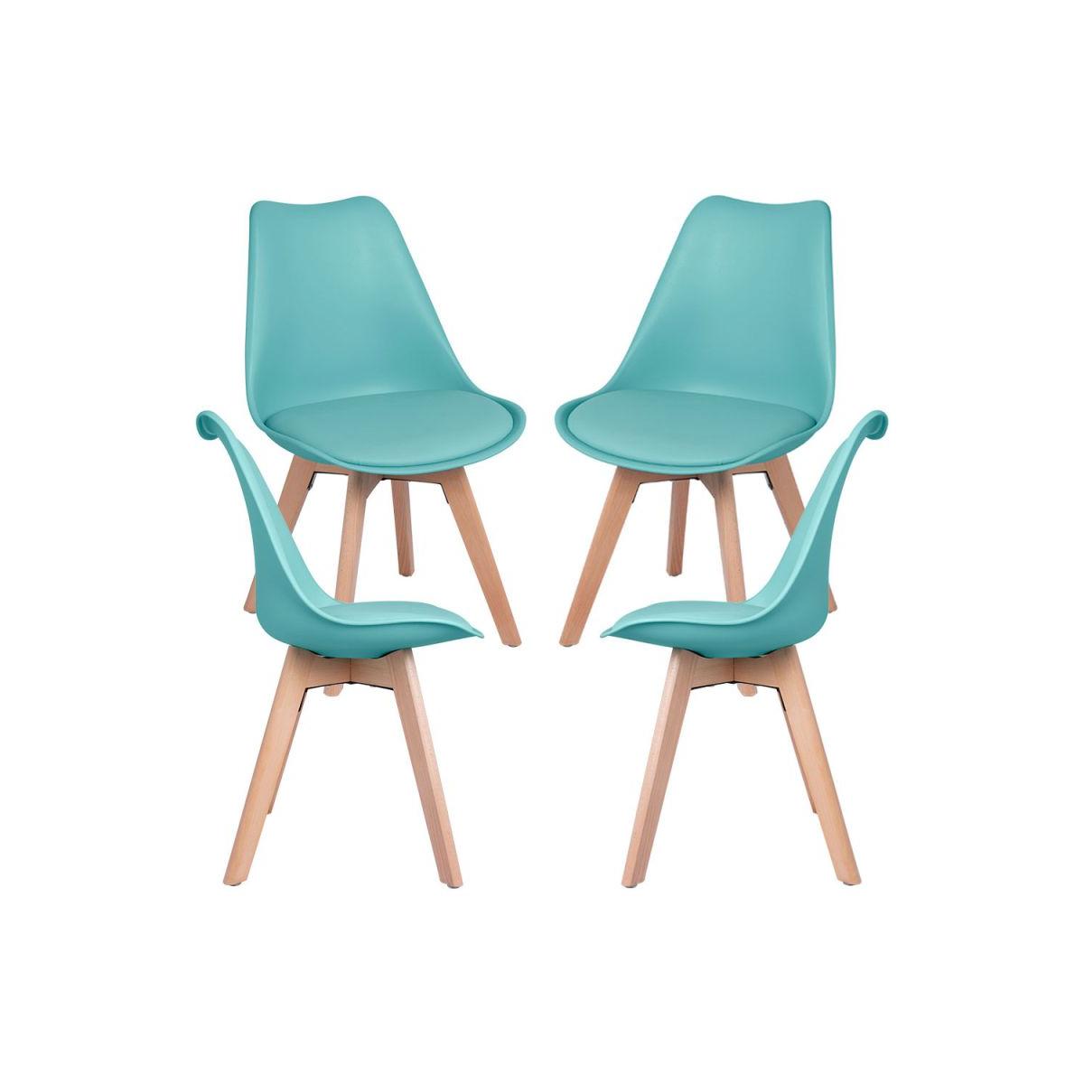 Regalos Miguel - Packs Sillas Comedor - Pack 4 Sillas Synk Basic - Aguamarina