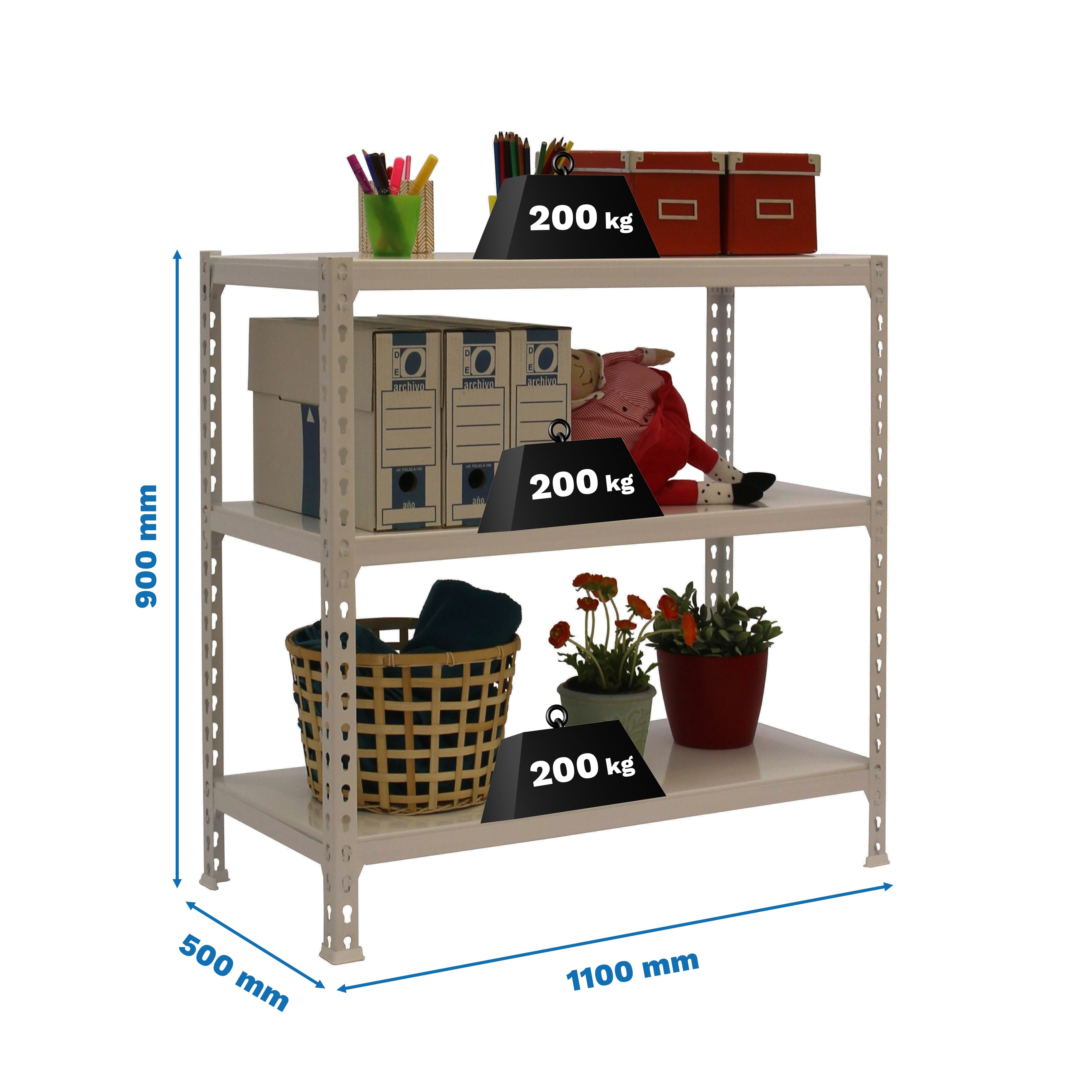 Estantería SIMONRACK Simonclick superplus 3/500 900 gris/gris