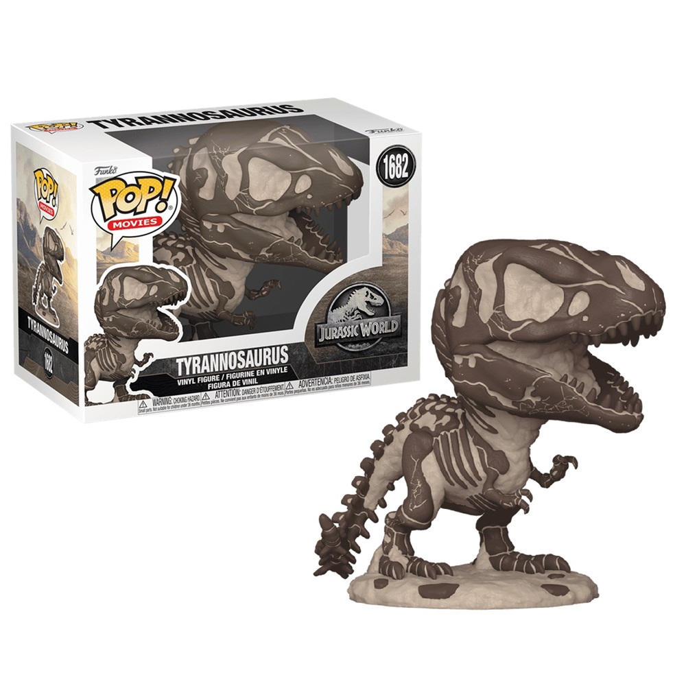 FUNKO POP! JURASSIC WORLD – TYRANNOSAURUS REX (FÓSIL), 80225, Nº1682, PRODUCTO CON LICENCIA OFICIAL