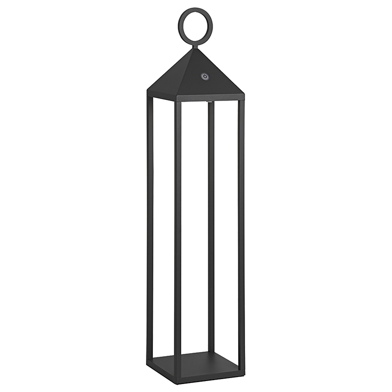 Moderna linterna LED Pic Nic 2,2W IP54 recargable y regulable h. 67 cm antracita - ROSSINI ILLUMINAZIONE