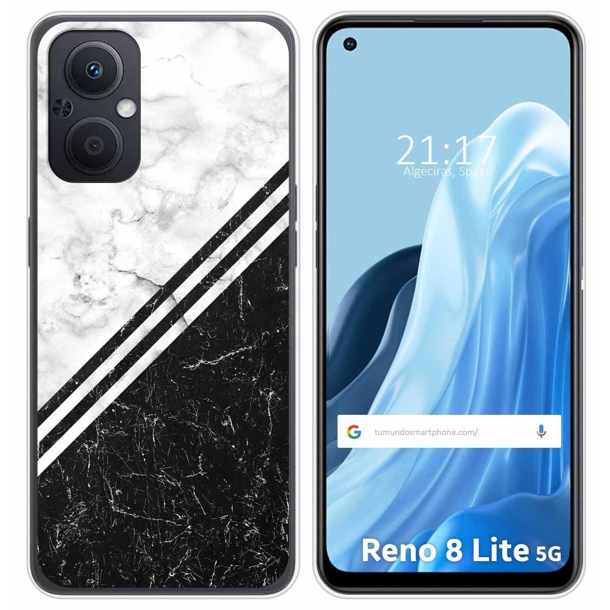 Funda Silicona para Oppo Reno 8 Lite 5G diseño Mármol 01 Dibujos