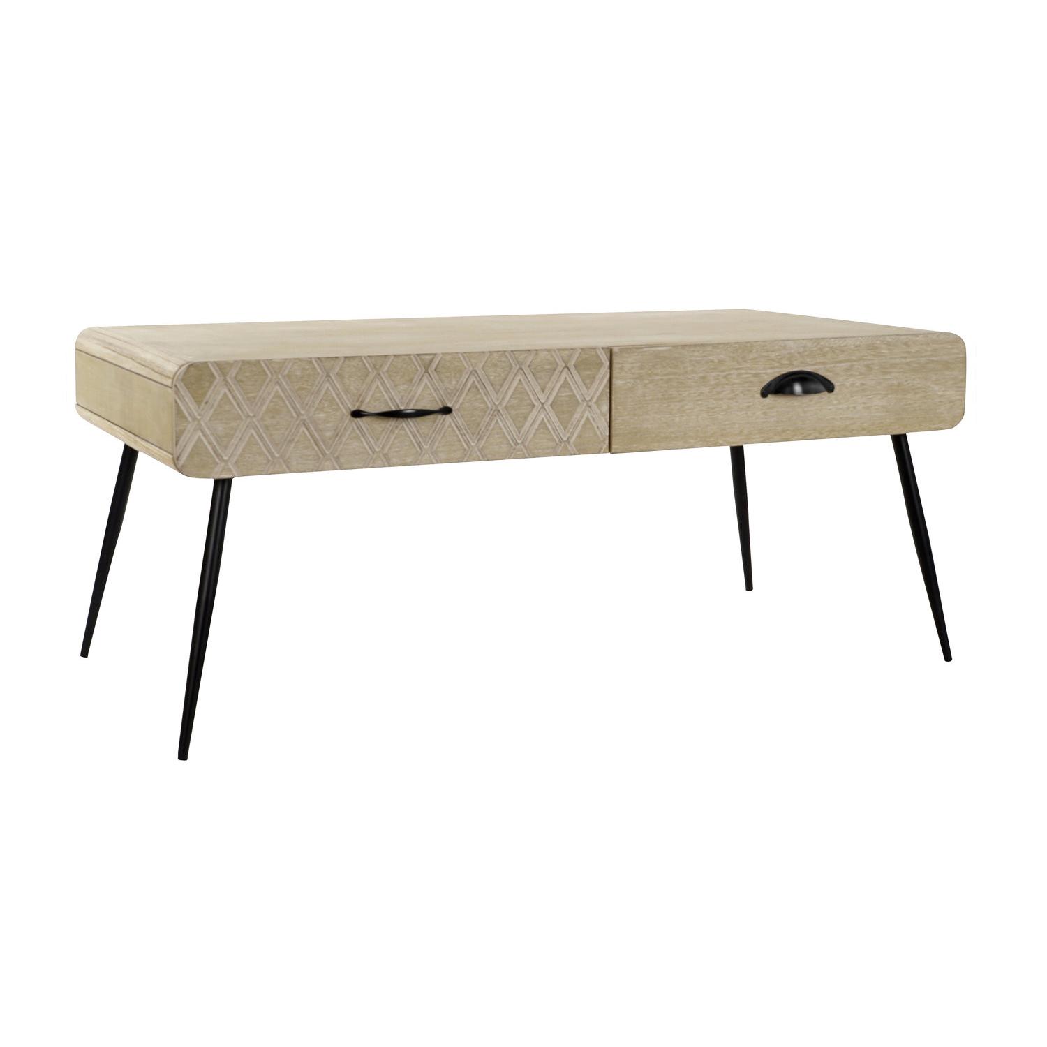 Mesa Centro Paulownia Mdf 100X52X72 Cajones - Fijalo - El mejor complemento para tu hogar.