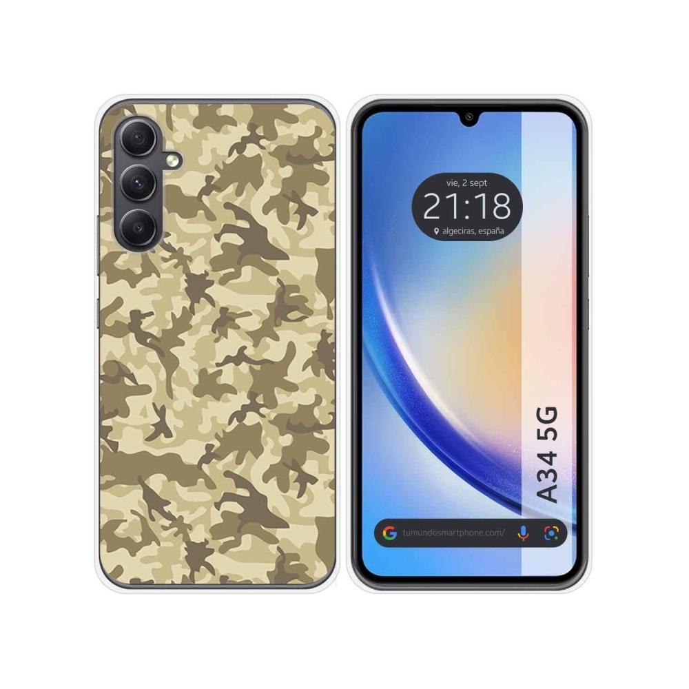 Vivo Y36 4G / 5G Funda Gel Tpu Silicona dibujo Camuflaje 01