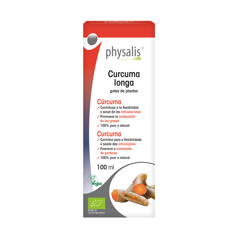 Curcuma longa extracto Bio 100 ml de aceite esencial Physalis