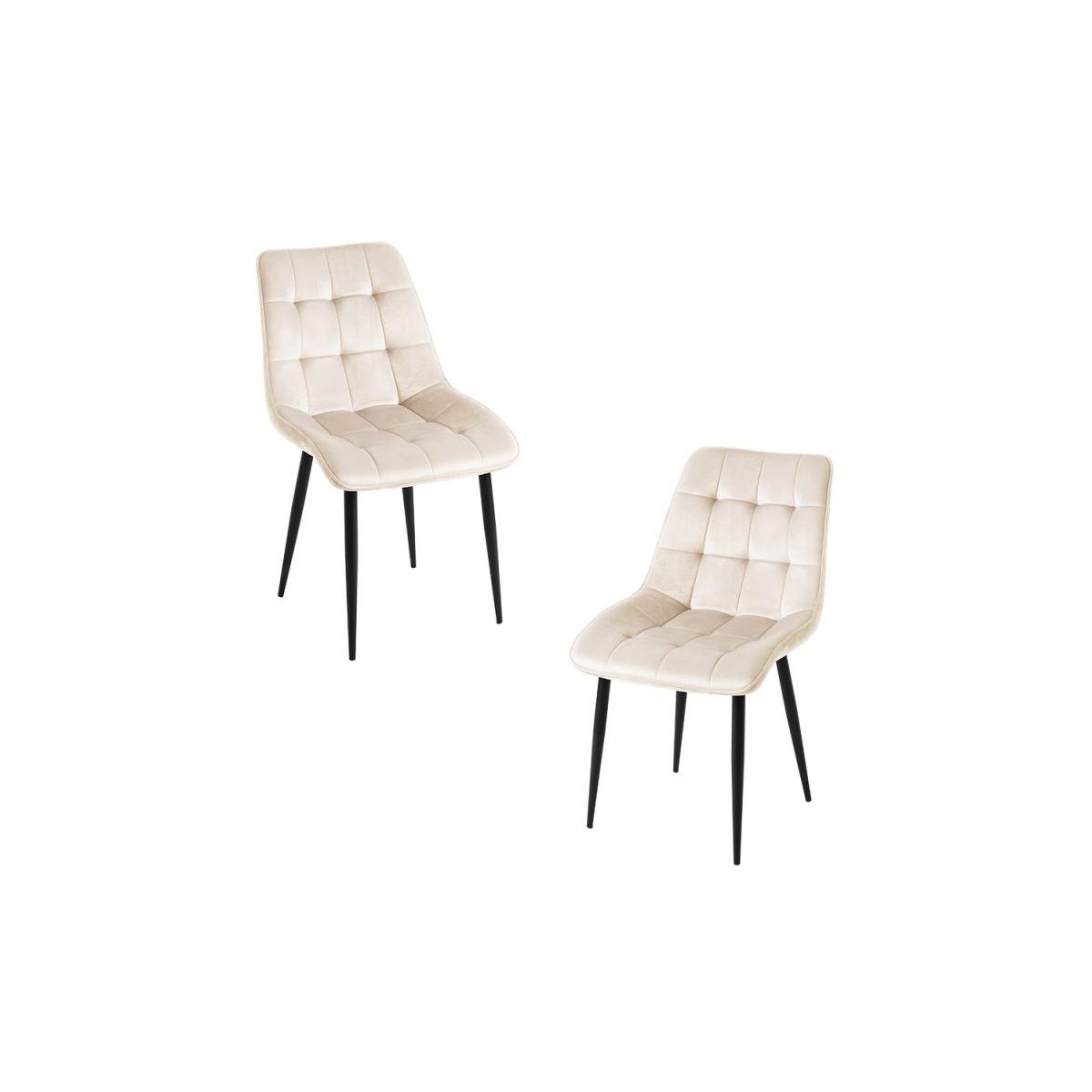 Regalos Miguel - Packs Sillas Comedor - Pack 2 Sillas Cade Terciopelo - Beige