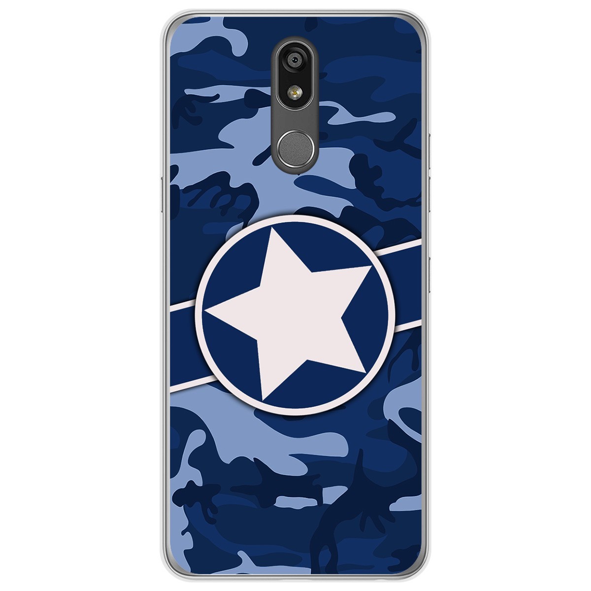 Tumundosmartphone Funda Gel Tpu para Lg K40 diseño Camuflaje 03 Dibujos