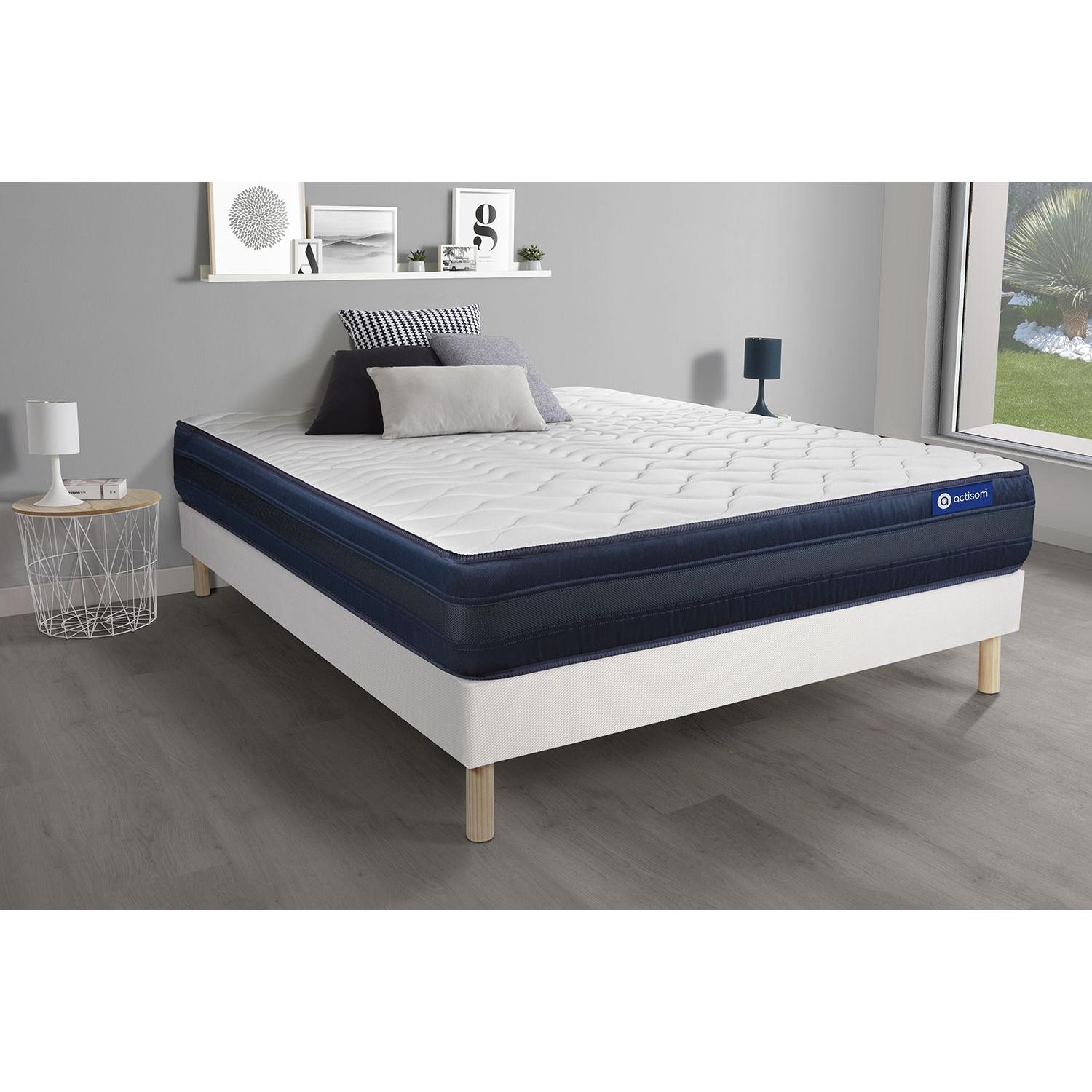 Pack colchón Actimemo tech 120x190cm + Somier multiláminas, espuma viscoelástica, 5 zonas de confort