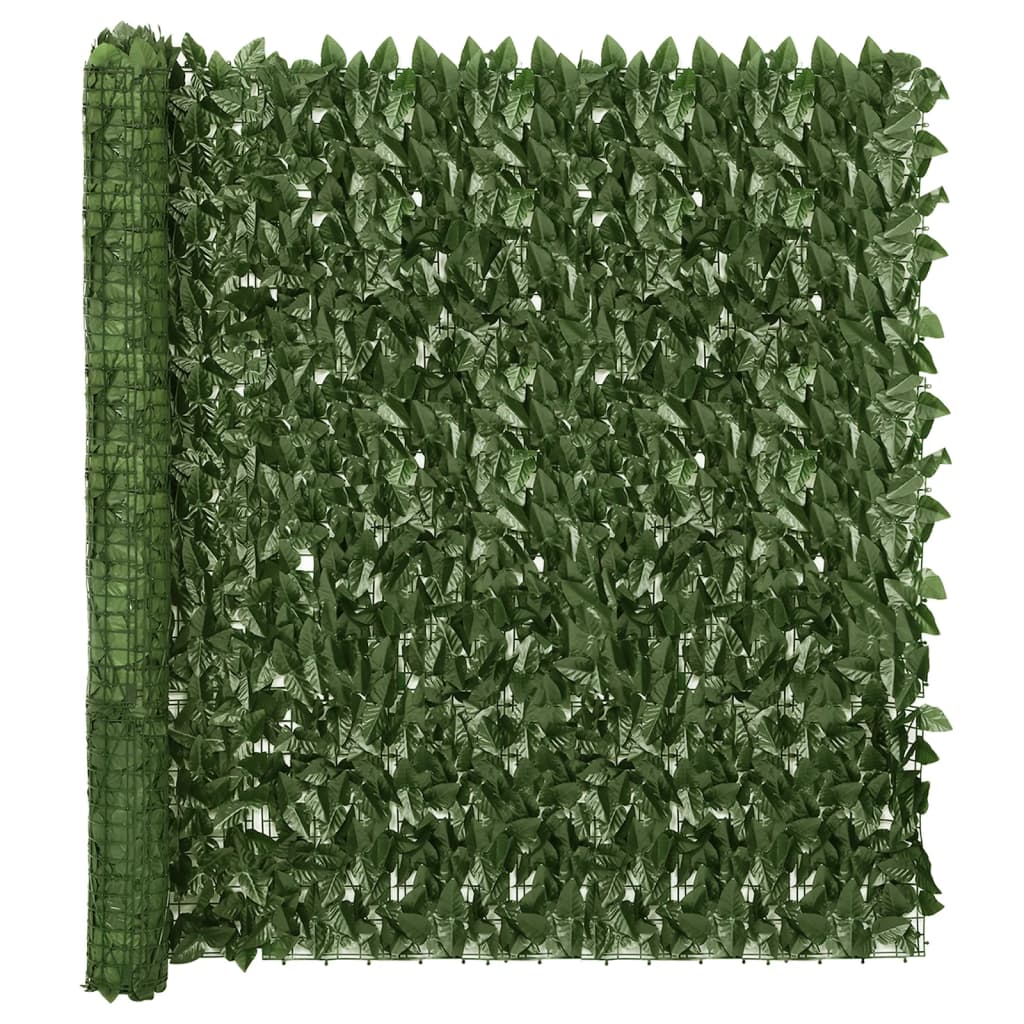 vidaXL Valla de privacidad de balcón de hojas 300x150 cm Color Verde oscuro, Verde,