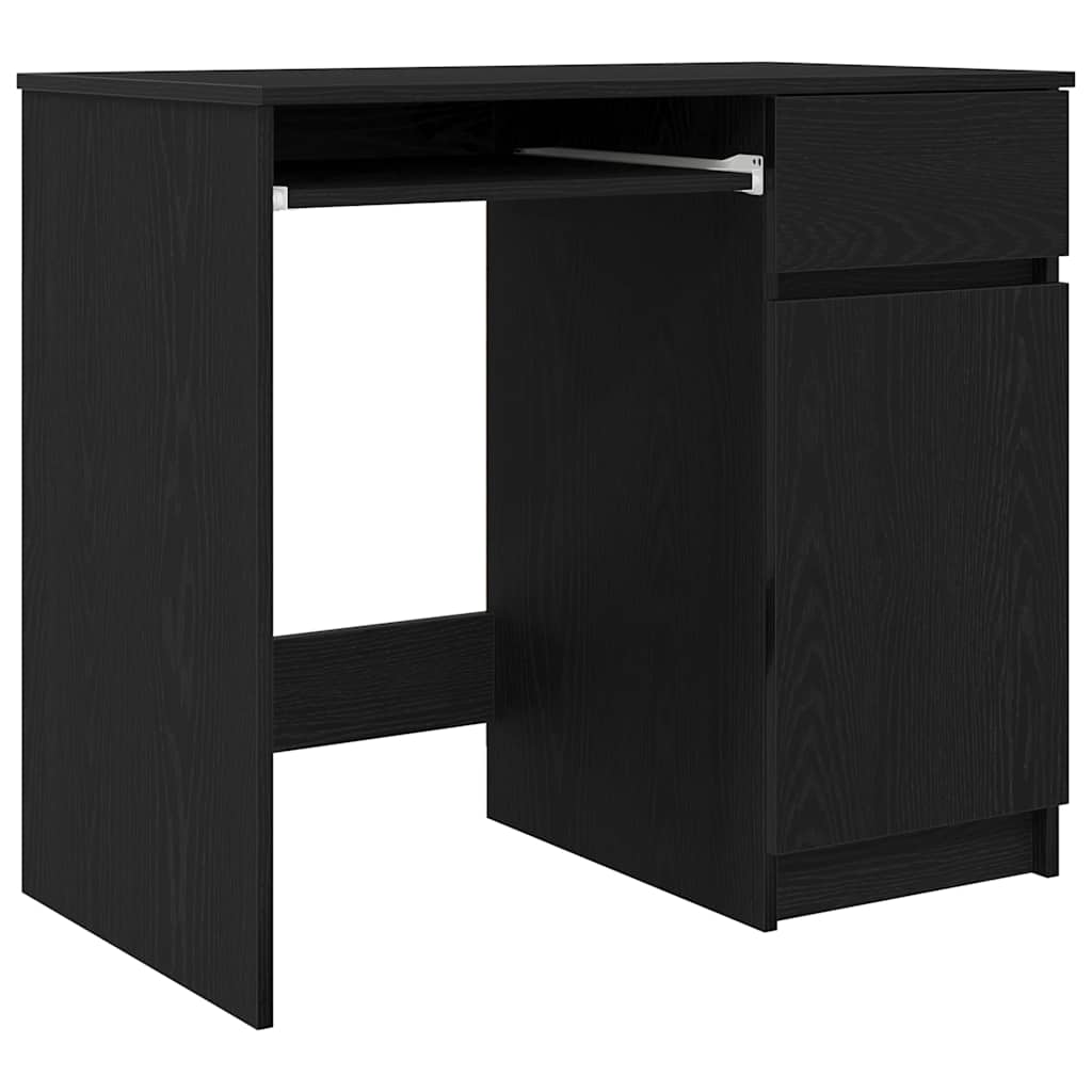 vidaXL Escritorio roble negro 86x49x76 cm madera de ingeniería