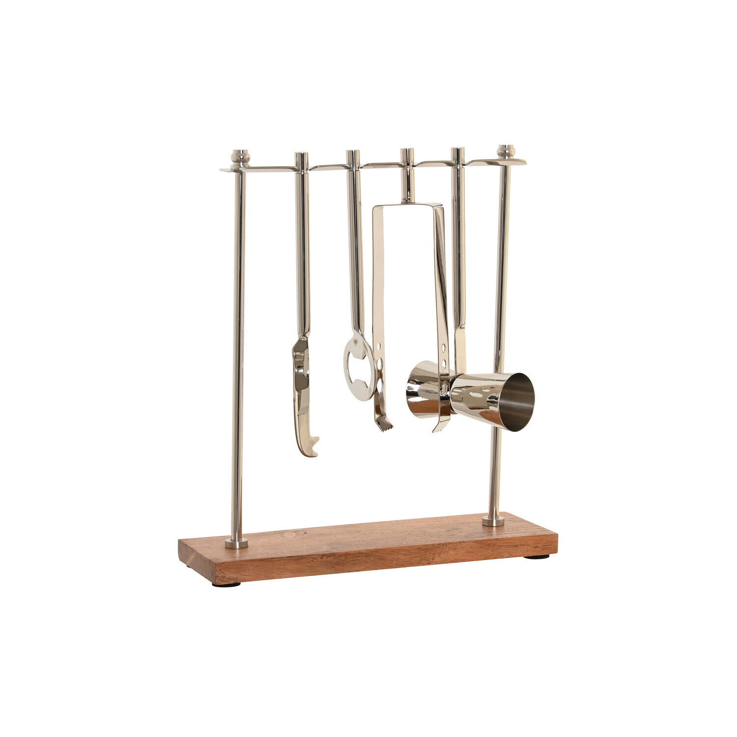 Coctel set 4 inox acacia 25,5x9x30 plateado El mejor complemento para tu hogar.
