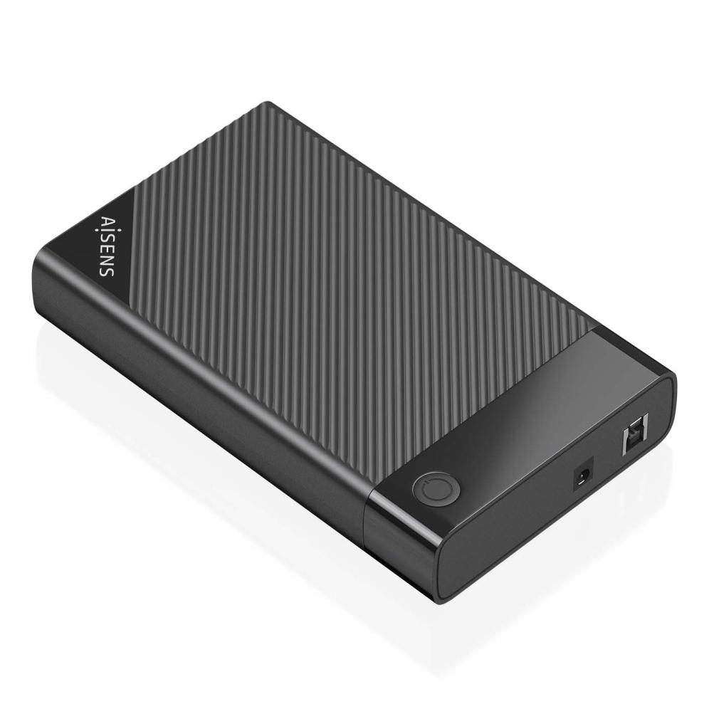 Caja Externa 3.5″ AISENS ASE-3529B ABS Negra USB 3.0 UASP Instalación sin Herramientas