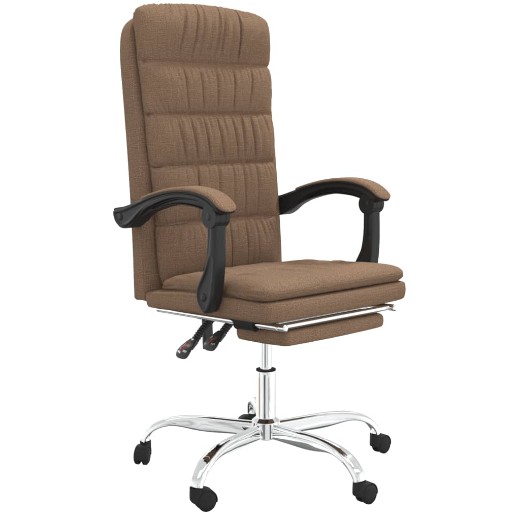 vidaXL Silla de oficina reclinable de tela Multicolor