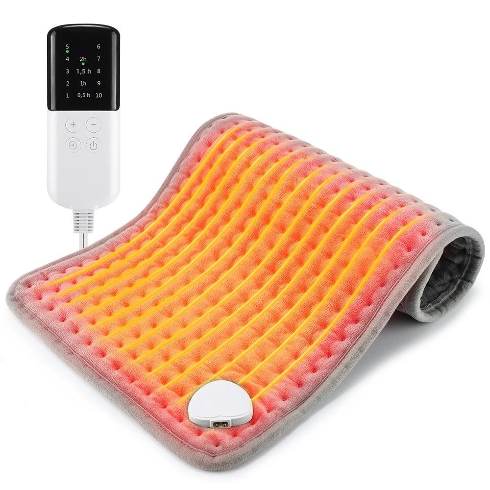 Almohadilla De Calor Eléctrica Con Timer De 10 Niveles Y 4 Modos Para Cuello Hombro Espalda Columna Lumbar Piernas Calor Invierno
