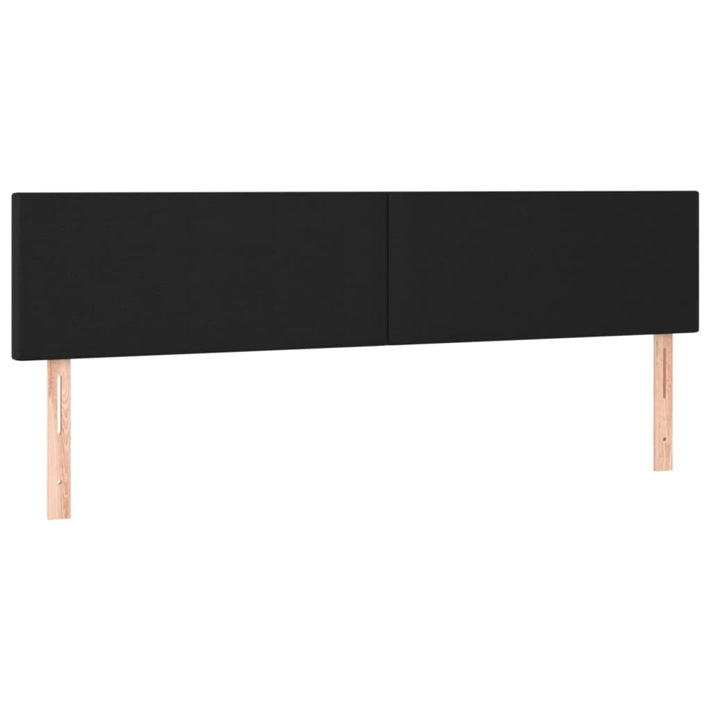 vidaXL Cabecero con LED cuero sintético negro 200x5x78/88 cm
