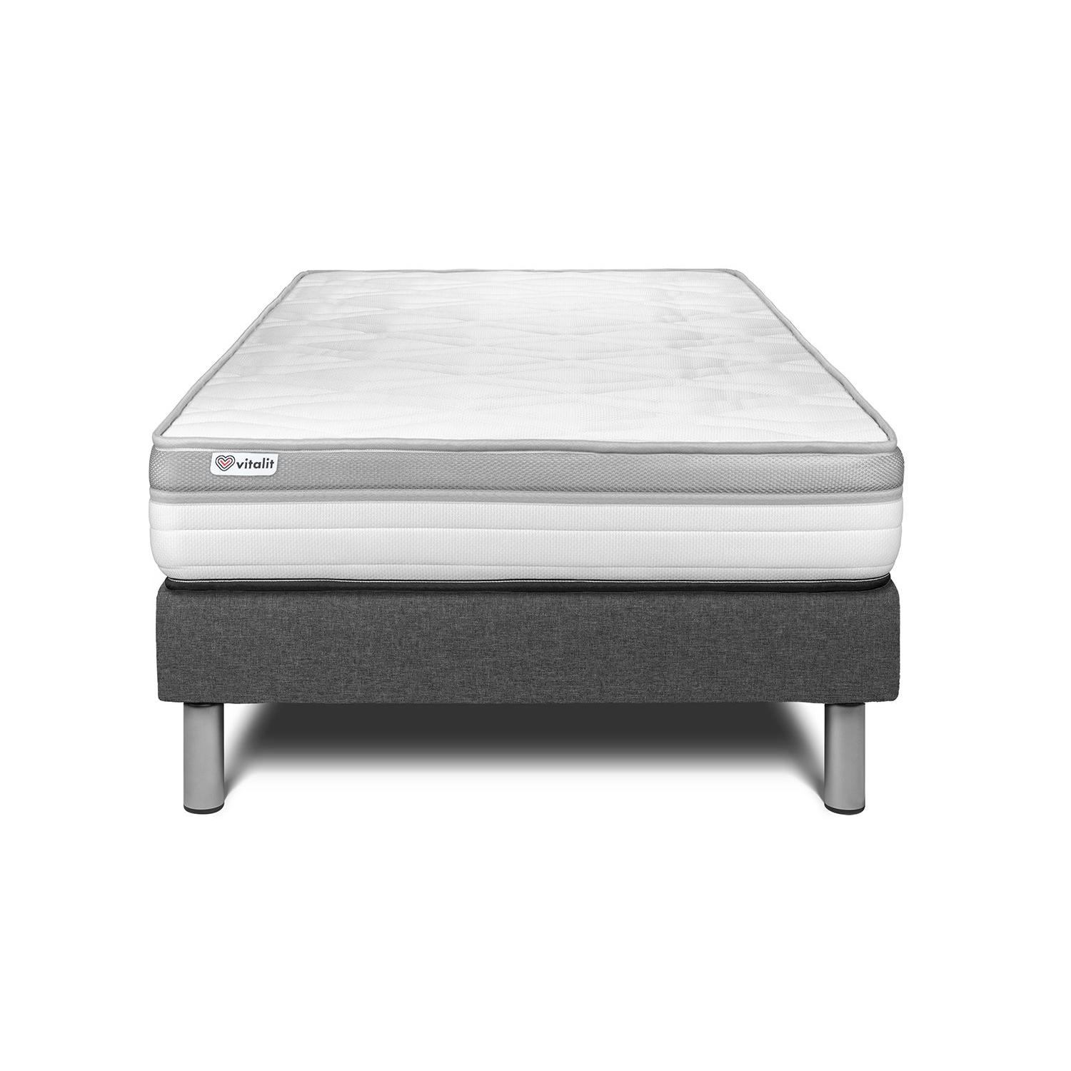 Conjunto VITAL RELAX 90 x 190 cm somier Kit gris