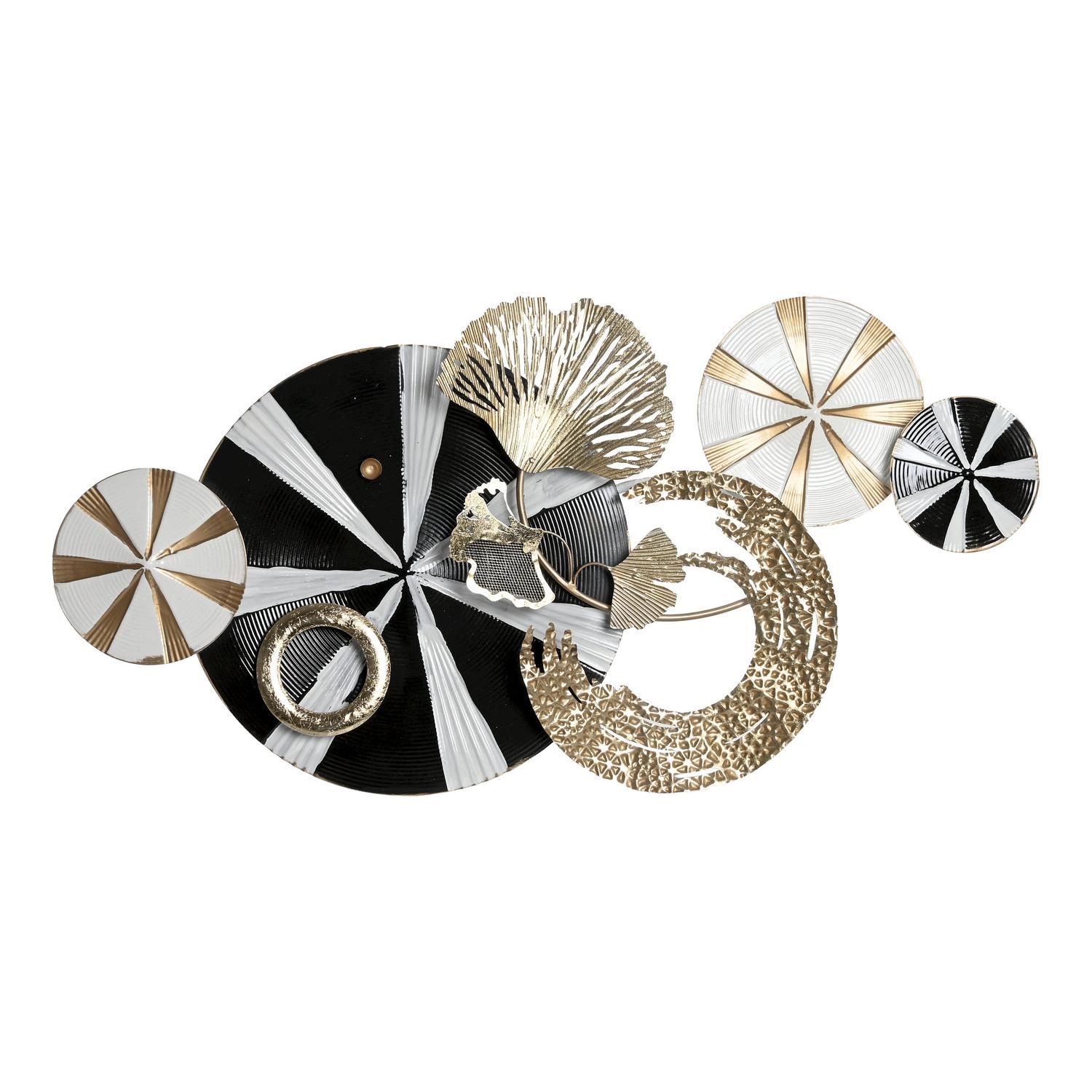Decoracion Pared Metal 91X8,3X49,5 Moderno Negro El mejor complemento para tu hogar -Fijalo-
