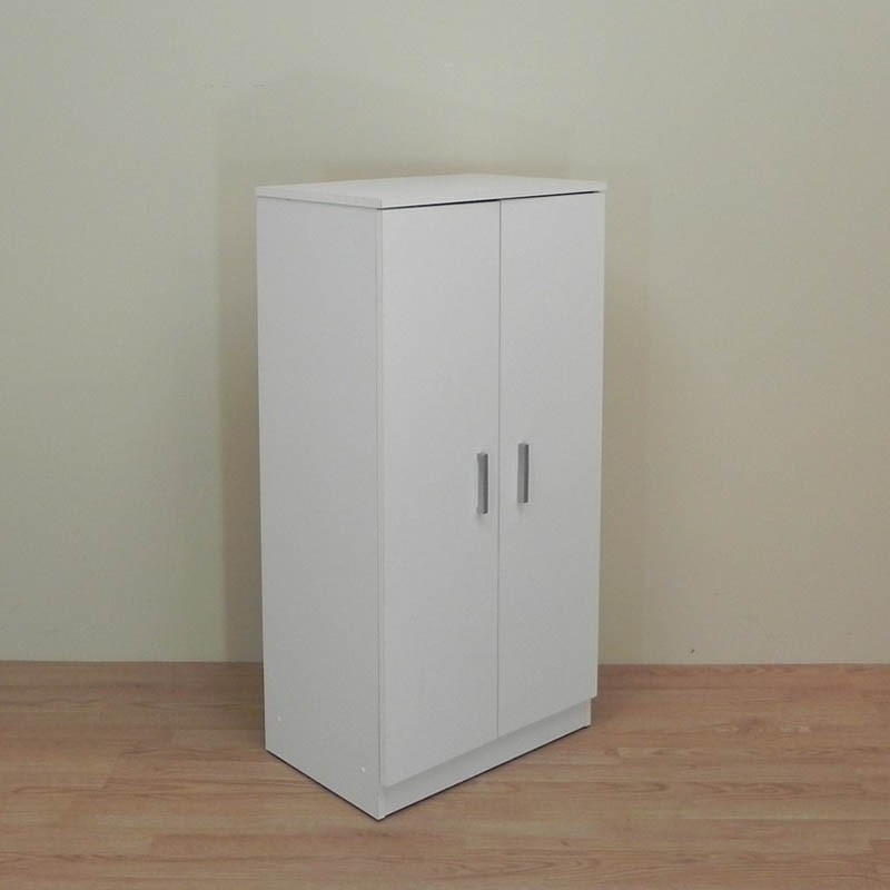 Zapatero alto de madera gris/blanco, 55x36x103 cm