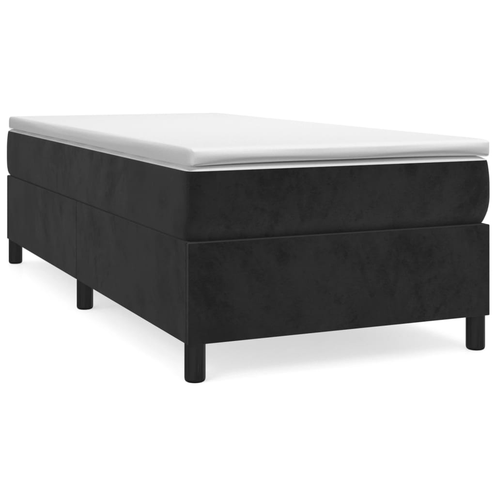 vidaXL Estructura de cama con somier terciopelo negro 90x200 cm