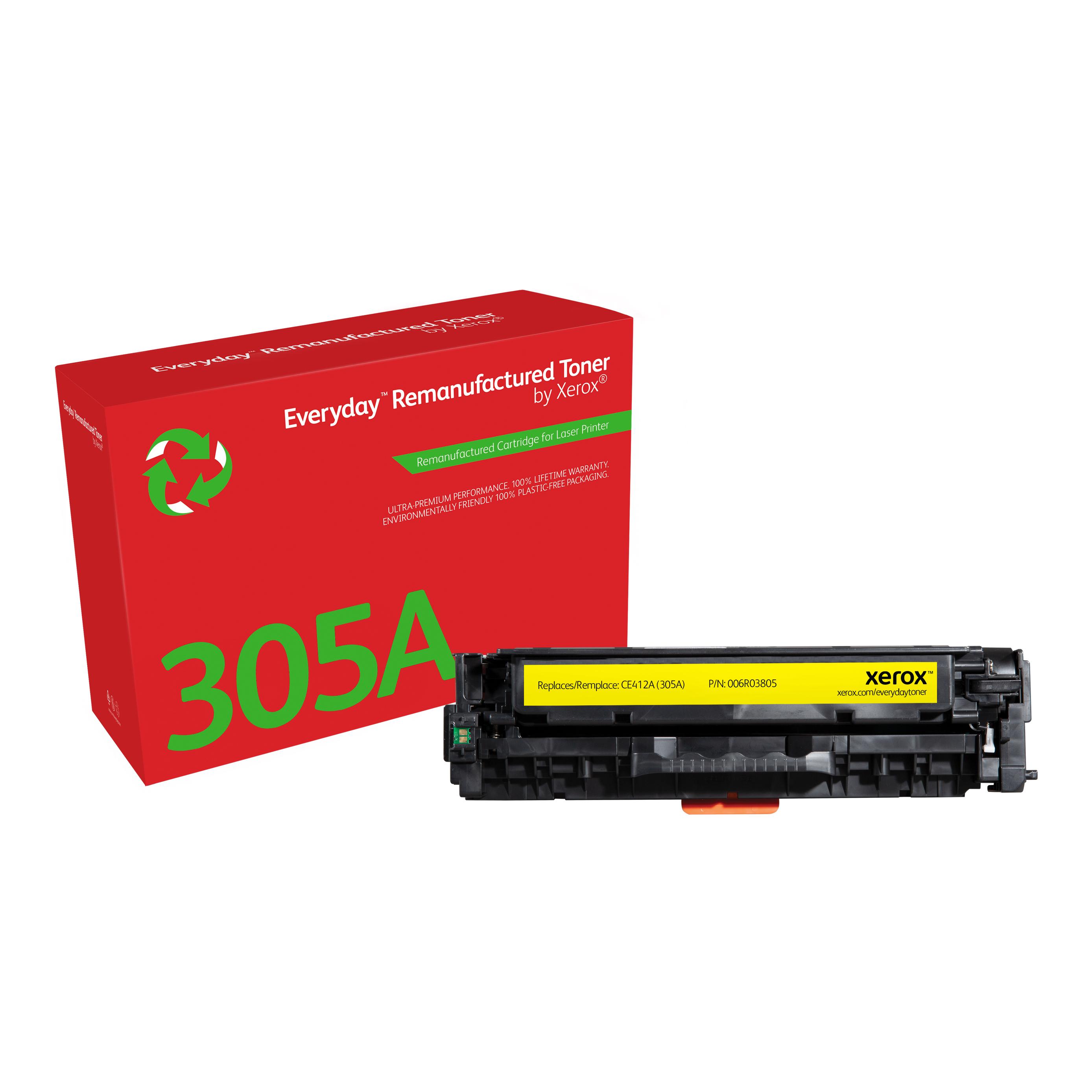 Compatible Everyday Tóner Amarillo Equivalente a CE412A para HP Color LaserJet M451, HP LaserJet Pro