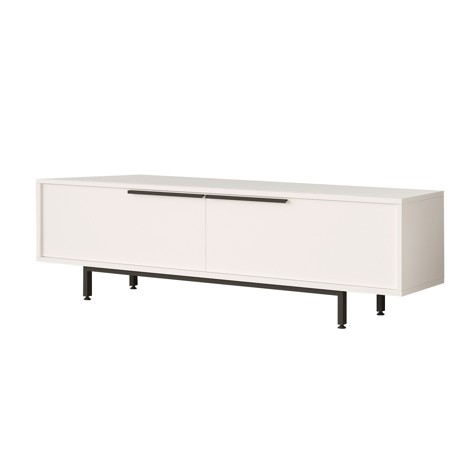 Habitat y Jardin - Soporte de TV de madera "Calvin" - 160 x 35 x 45 cm - Blanco