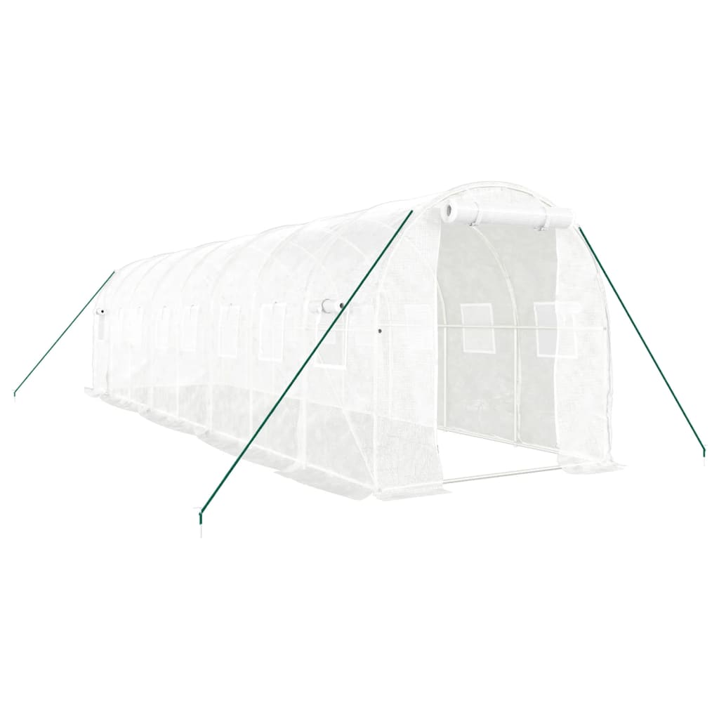vidaXL Invernadero con estructura de acero blanco Multitalles