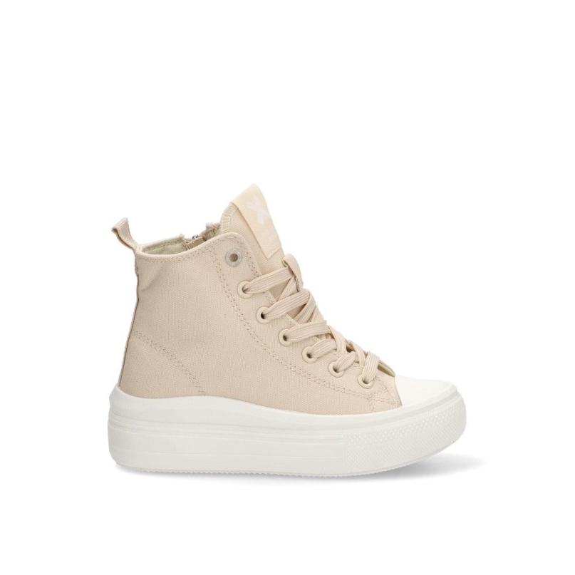 Zapatillas Basket Xti Kids - Niña - Suela Doble - Modelo 153056 - Color Beige