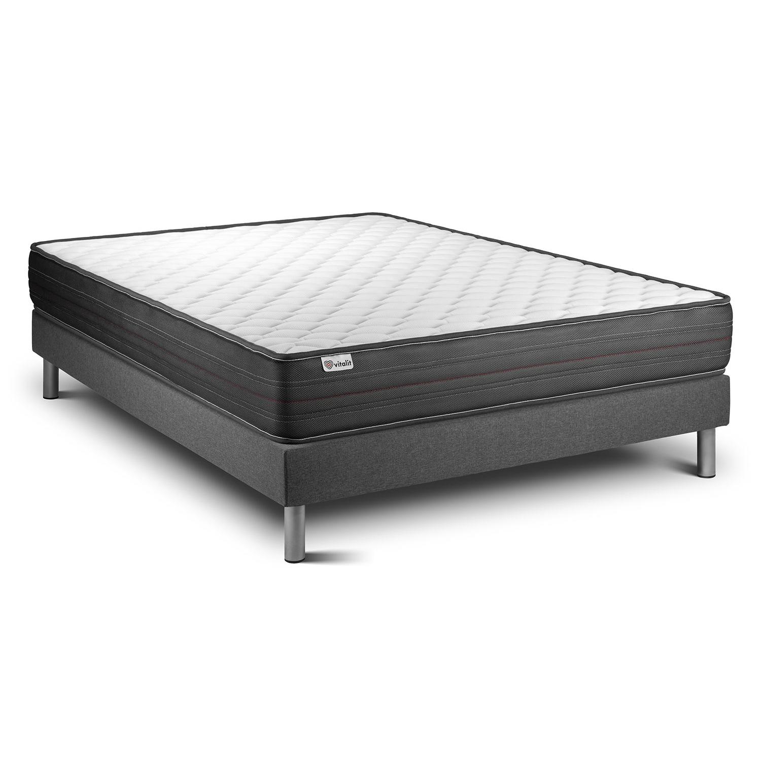 Conjunto VITALPOWER 150 x 200 cm somier Kit gris