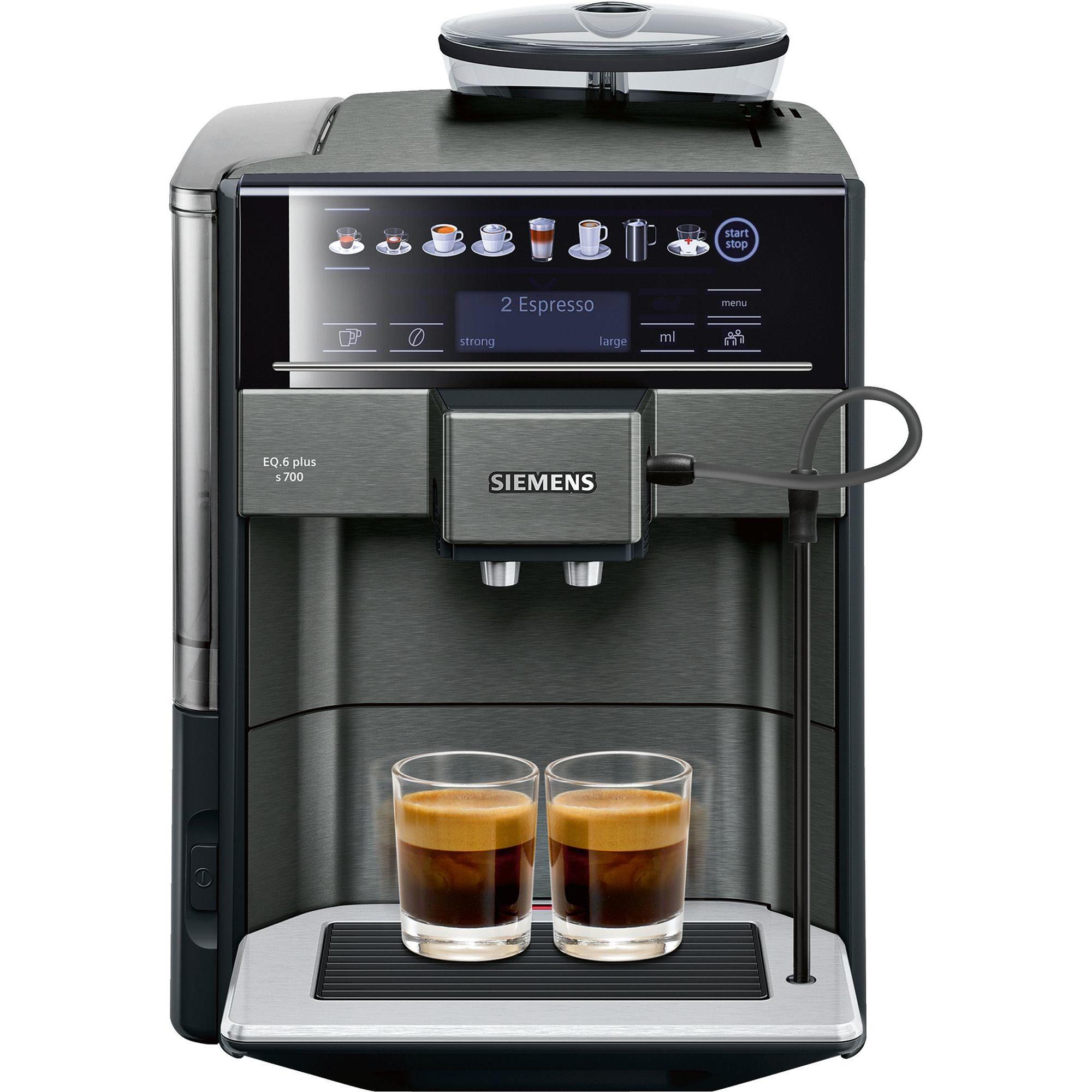 Siemens EQ.6 plus TE657319RW-Coffee Maker (Independent, Espresso Machine, 1.7 L, Integrated Grinder, 1500 W, Black, Grey)