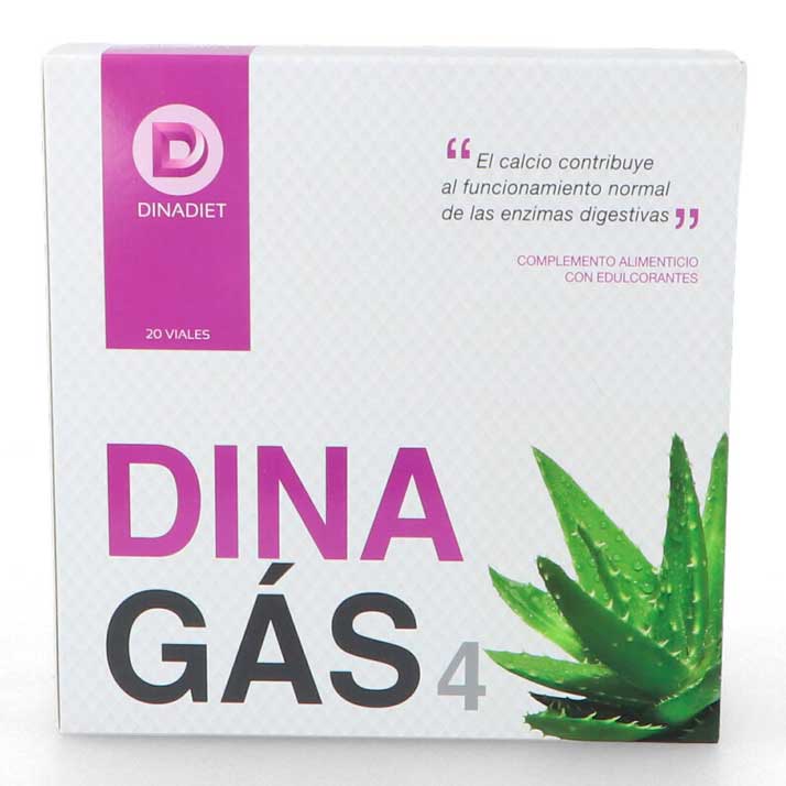 Dinagas 4 Complemento Alimenticio para el Bienestar Digestivo - Calcio, Alcachofa, Aloe Vera, Bardana, Diente de León y Melisa